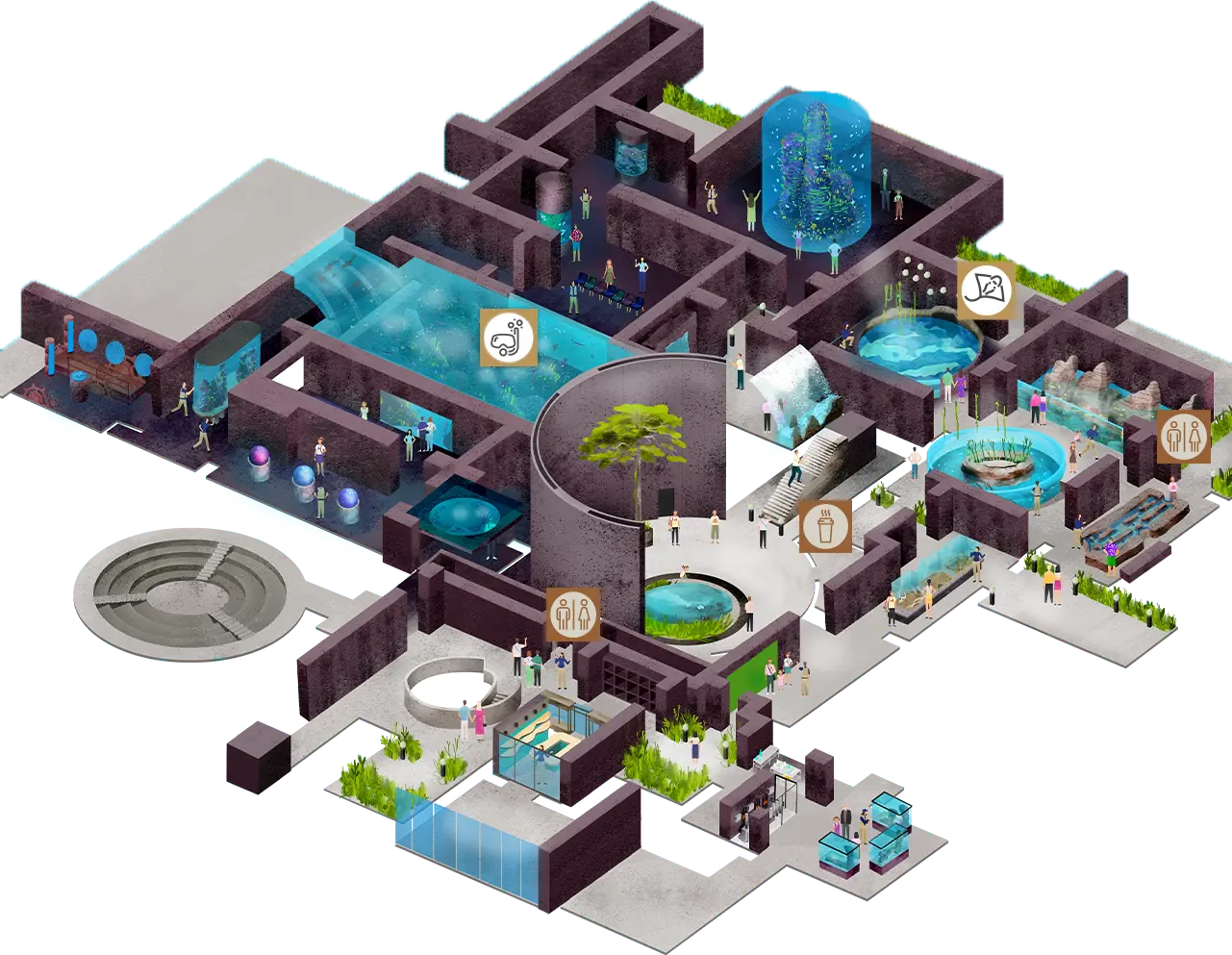 Indoor map of Gran Acuario Mazatlán